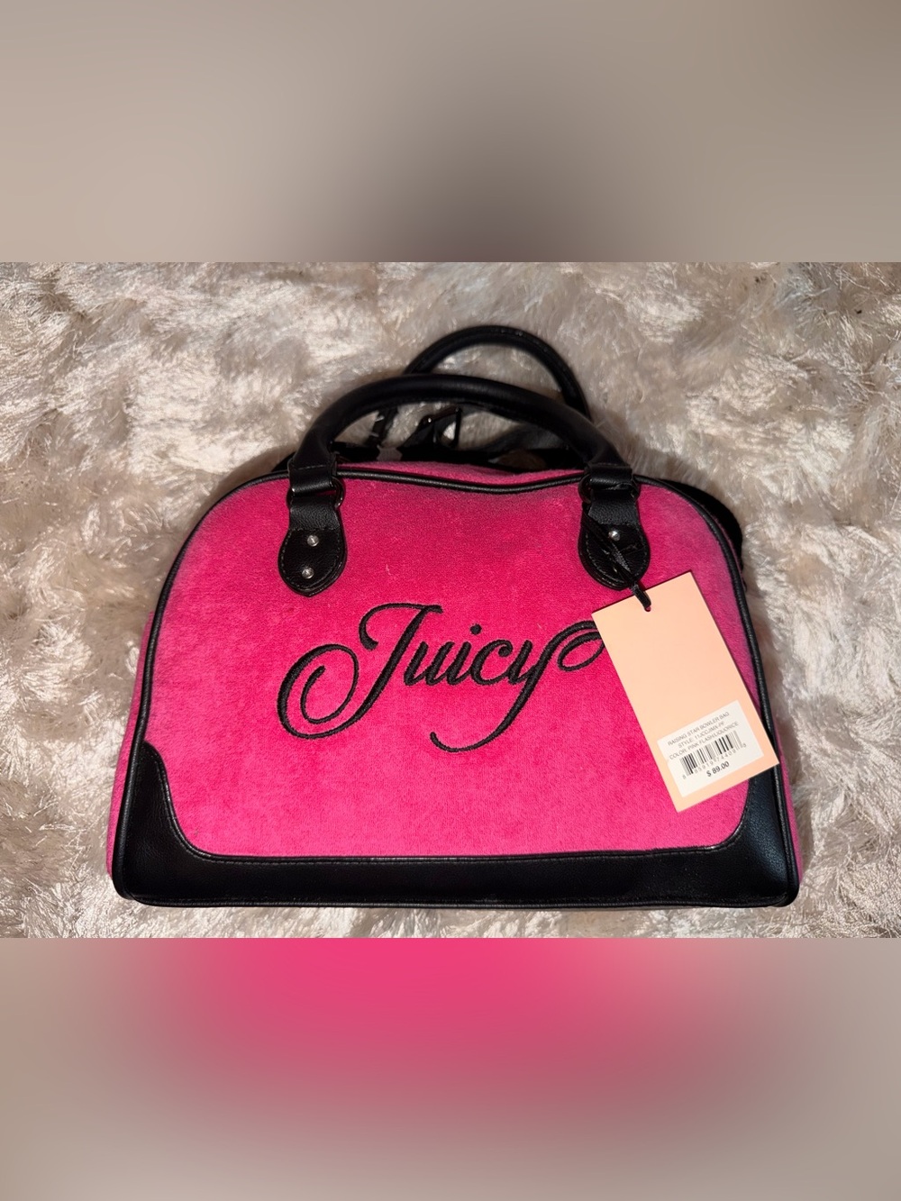 Juicy Couture Hot Pink Raising Star Bowler Bag